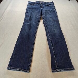 American Eagle Level Stretch Dark Wash Skinny Leg Jeans Womens 10 Regular